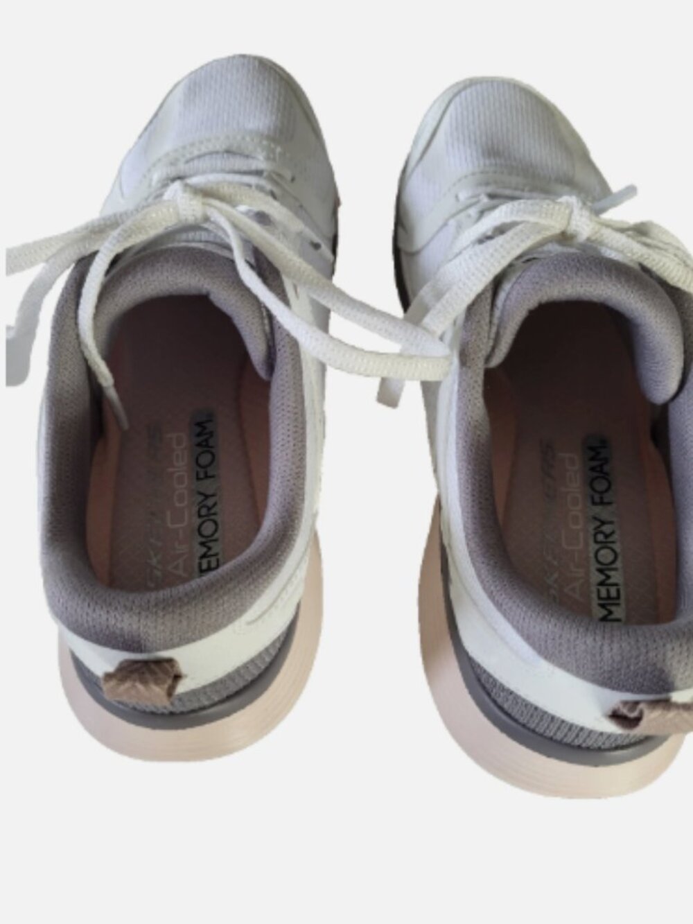 Skechers Women's Size 7 White Gray Pink Sneakers Flex Appeal 5.0 Retro Rush - Picture 6 of 15